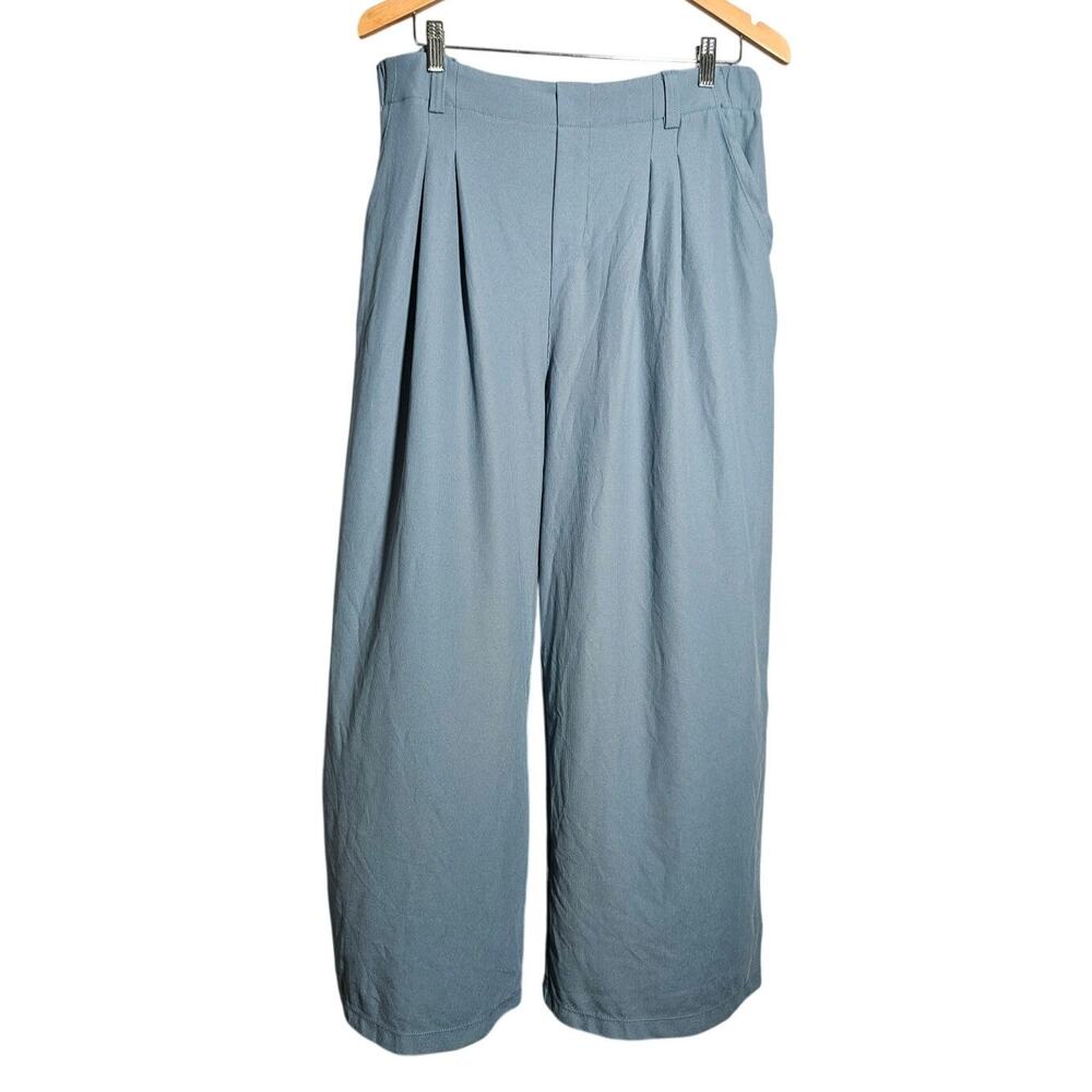 Halara Breezeful High Waisted Pocket Wide Leg Flowy Palazzo Light Blue Pants XL
